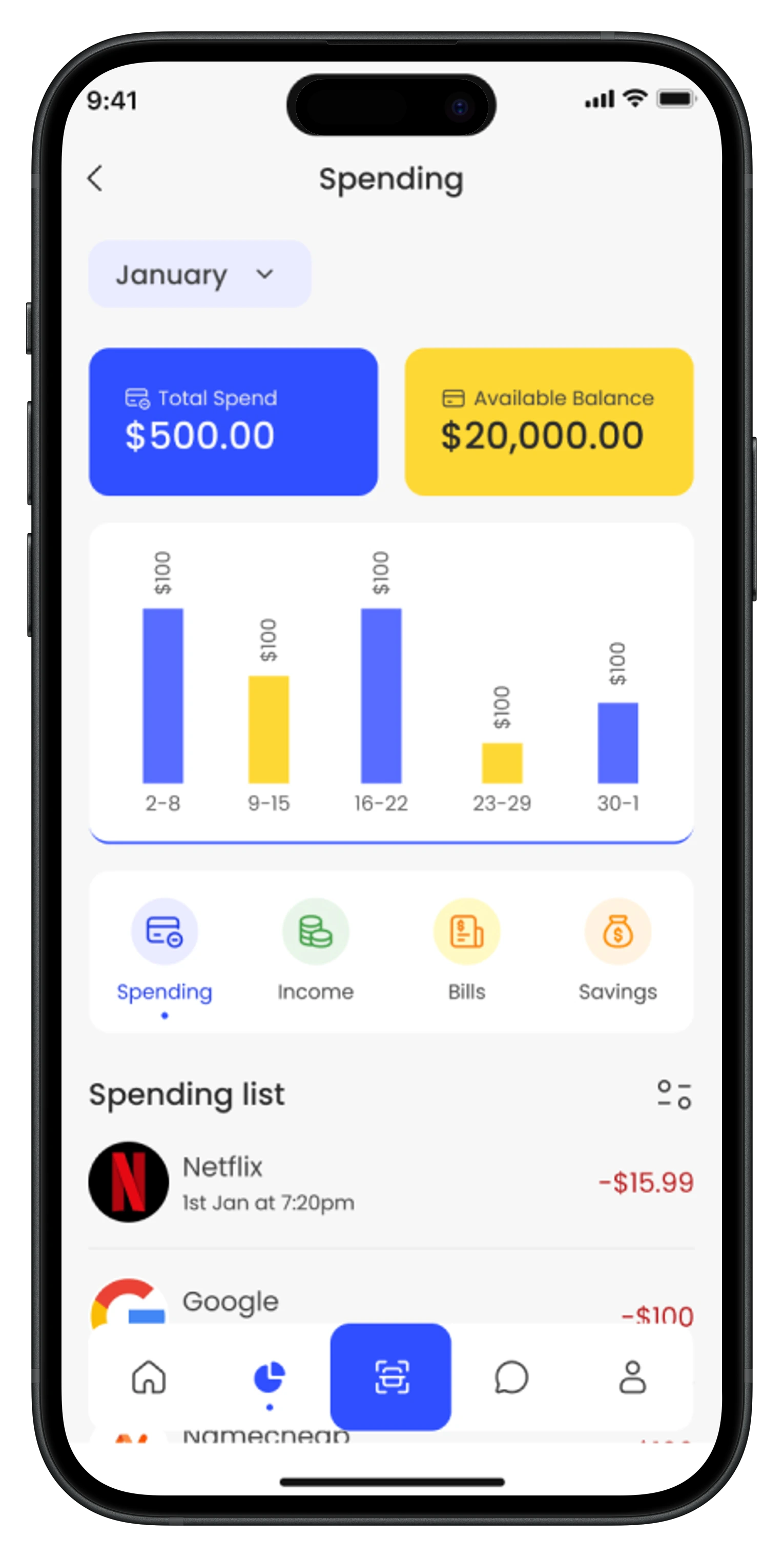 Phone showcasing seamless investing performance